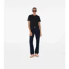 T-shirt in cotone con bordi a quadri