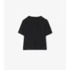 T-shirt in cotone con bordi a quadri