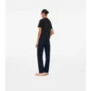 T-shirt in cotone con bordi a quadri