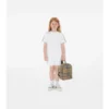 T-shirt in cotone con bordi a quadri