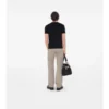 T-shirt in cotone con bordi a quadri