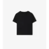 T-shirt in cotone con bordi a quadri