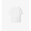 T-shirt in cotone con bordi a quadri