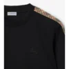 T-shirt in cotone con bordi a quadri