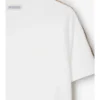 T-shirt in cotone con bordi a quadri
