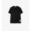 T-shirt in cotone con etichetta a quadri
