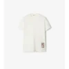 T-shirt in cotone con etichetta a quadri