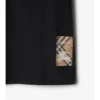 T-shirt in cotone con etichetta a quadri