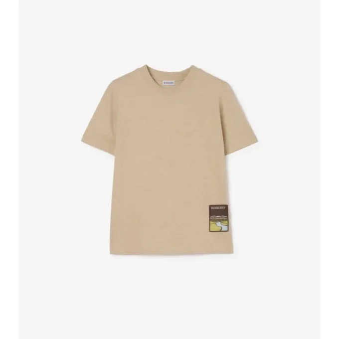 T-shirt in cotone con etichetta Landscape