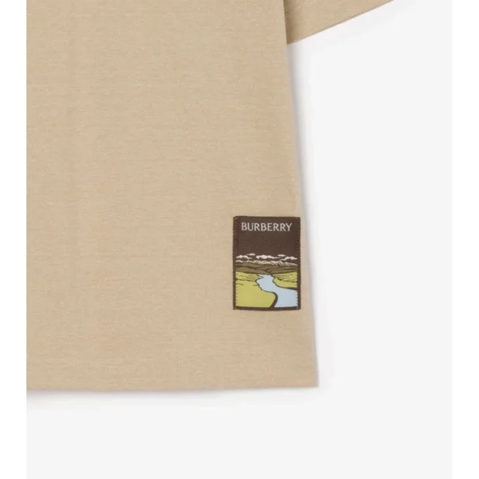 T-shirt in cotone con etichetta Landscape