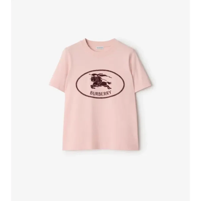 T-shirt in cotone con Knight Stamp