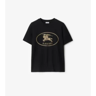 T-shirt in cotone con Knight Stamp