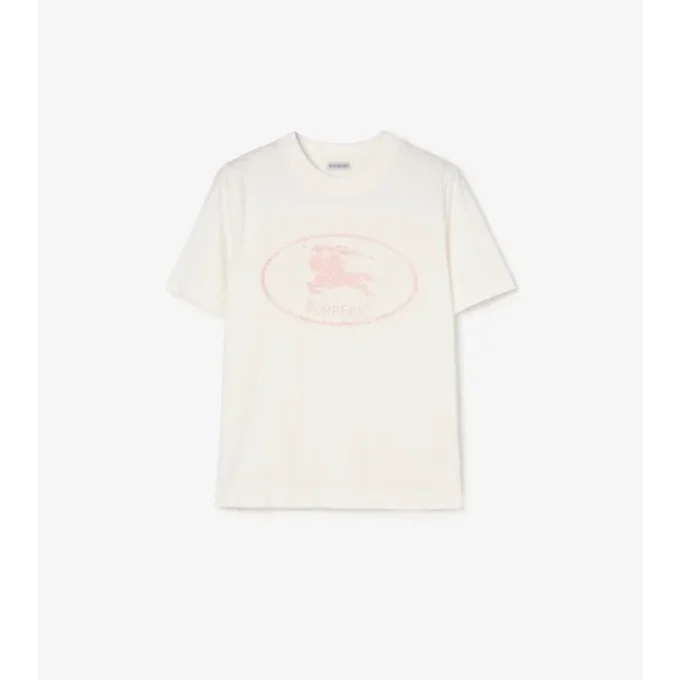 T-shirt in cotone con Knight Stamp
