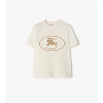 T-shirt in cotone con Knight Stamp
