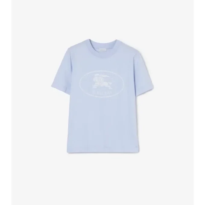 T-shirt in cotone con Knight Stamp