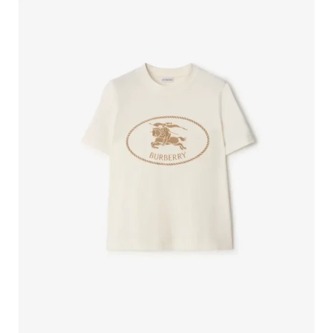 T-shirt in cotone con Knight Stamp