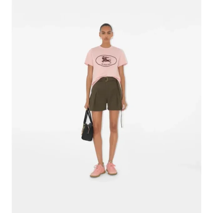 T-shirt in cotone con Knight Stamp