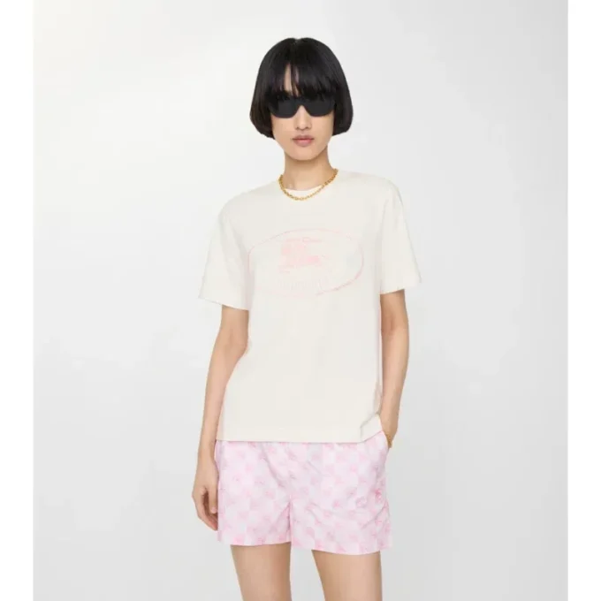 T-shirt in cotone con Knight Stamp