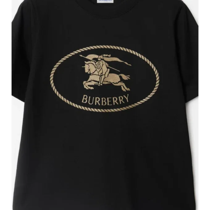 T-shirt in cotone con Knight Stamp