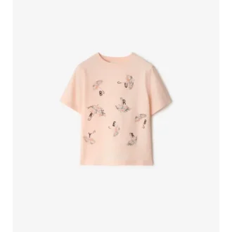 T-shirt in cotone con logo a forma di ombrello