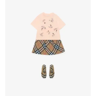 T-shirt in cotone con logo a forma di ombrello