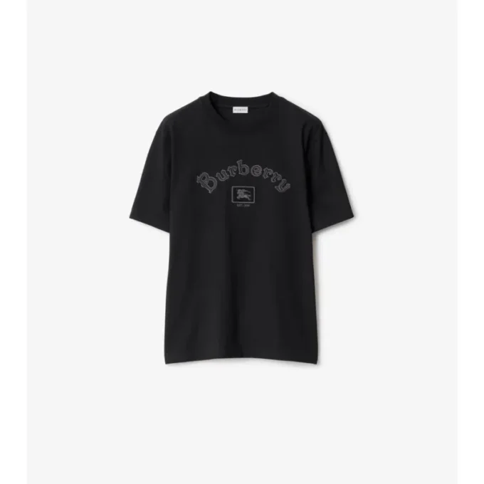 T-shirt in cotone con logo gotico