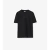 T-shirt in cotone con logo in corsivo a quadri