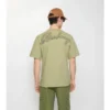 T-shirt in cotone con logo in corsivo a quadri