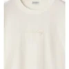 T-shirt in cotone con logo in corsivo a quadri