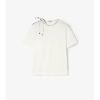 T-shirt in cotone con maniche annodate