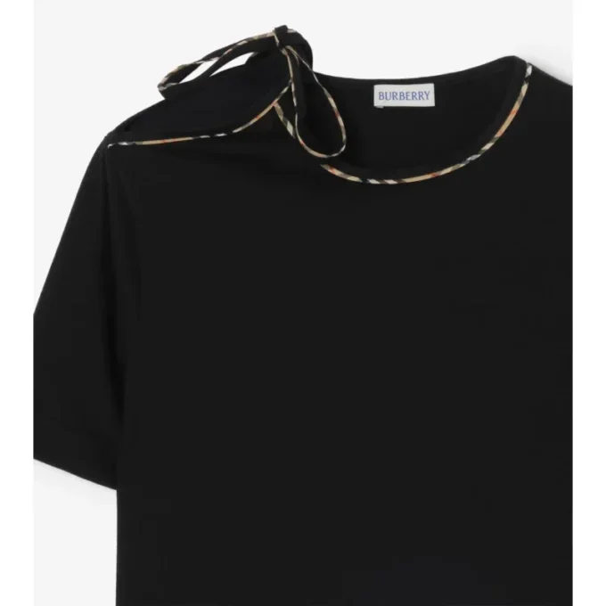 T-shirt in cotone con maniche annodate
