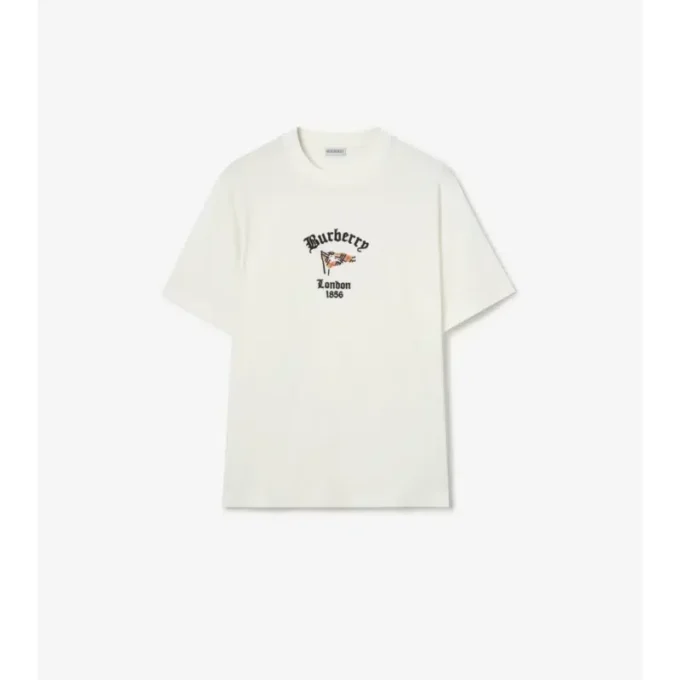 T-shirt in cotone con motivo a quadri