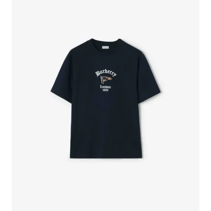 T-shirt in cotone con motivo a quadri