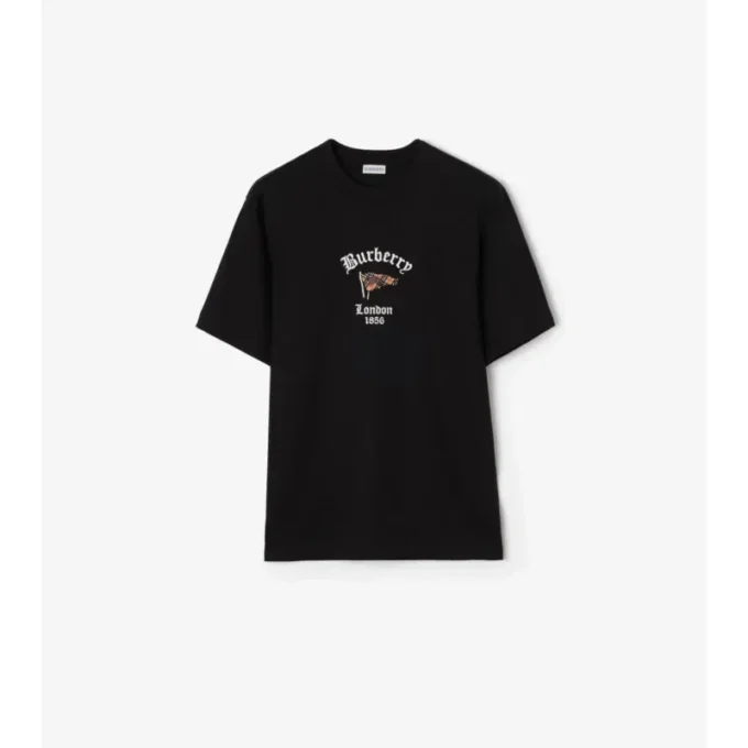 T-shirt in cotone con motivo a quadri