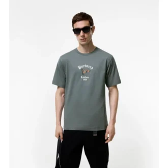 T-shirt in cotone con motivo a quadri