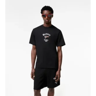 T-shirt in cotone con motivo a quadri