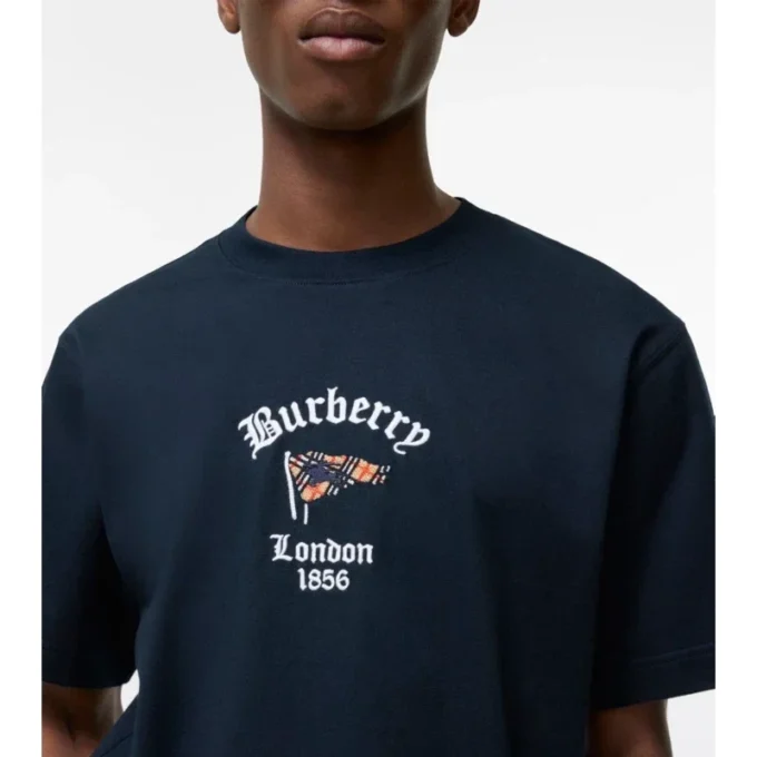 T-shirt in cotone con motivo a quadri
