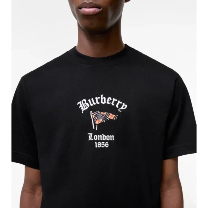 T-shirt in cotone con motivo a quadri
