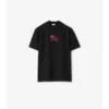 T-shirt in cotone con motivo a quadri EKD