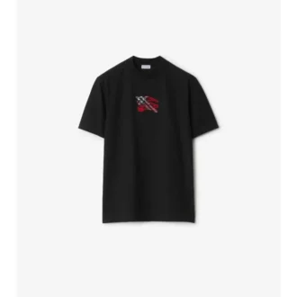 T-shirt in cotone con motivo a quadri EKD