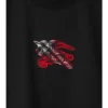 T-shirt in cotone con motivo a quadri EKD