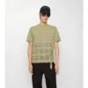 T-shirt in cotone con motivo a quadri sfumato