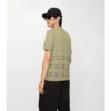T-shirt in cotone con motivo a quadri sfumato
