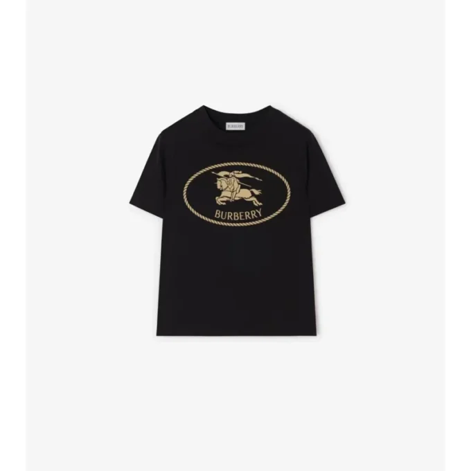 T-shirt in cotone con motivo Knight Stamp