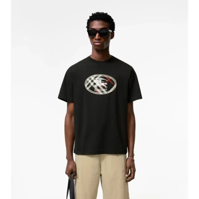 T-shirt in cotone con motivo Knight Stamp