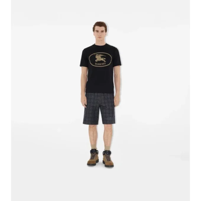 T-shirt in cotone con motivo Knight Stamp