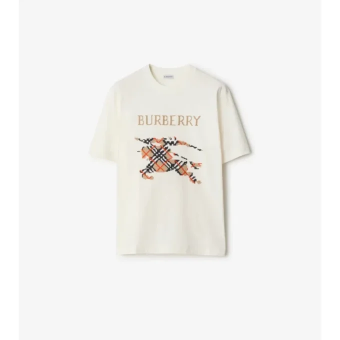 T-shirt in cotone con ricamo EKD