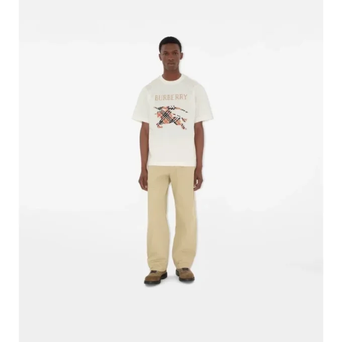 T-shirt in cotone con ricamo EKD