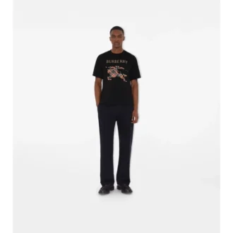 T-shirt in cotone con ricamo EKD