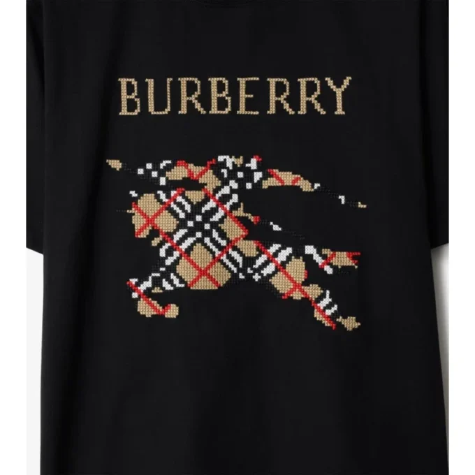 T-shirt in cotone con ricamo EKD